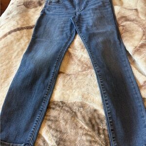 Lands End Mid Rise Pull-on Skinny Blue Jeans